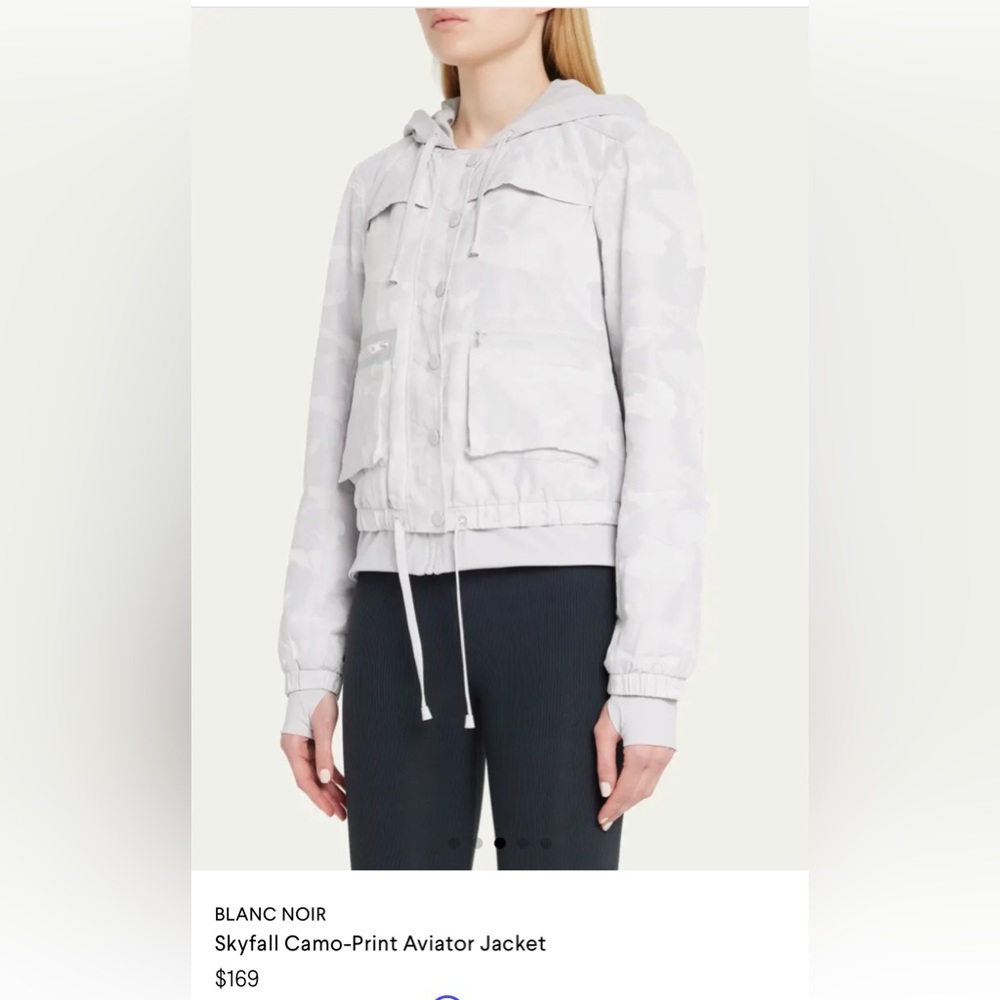 Blanc Noir Skyfall Camo-Print Aviator Jacket
